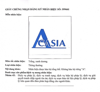 ACASIA TRADEMARK OFFICIALLY PROTECTED!